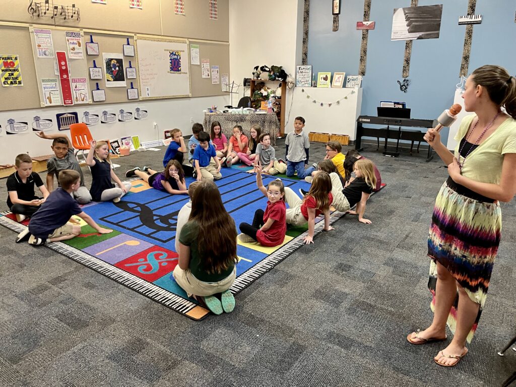 A West Ridge Academy music class